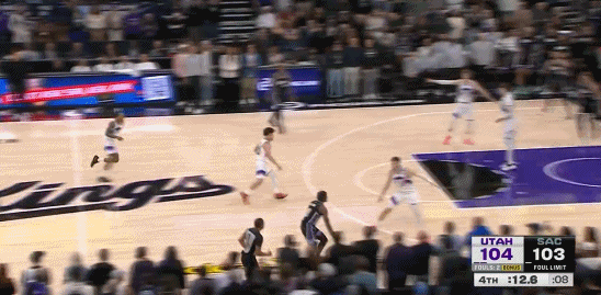 Sasquatch hits the winning layup, Keonte George makes the final shot, and the Kings narrowly beat the Jazz by 1 point