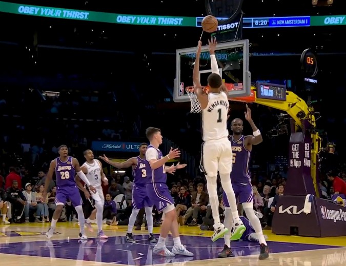 Wenban & Doncic both committed 4 fouls! The Spurs made free throws 16-8 and the Lakers won by 9 points in a single quarter