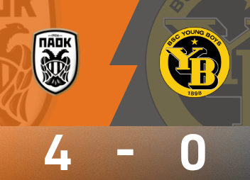 Europa League match report: Baba has 1 shot and 1 pass, Thessaloniki beat Young Boys 4-0