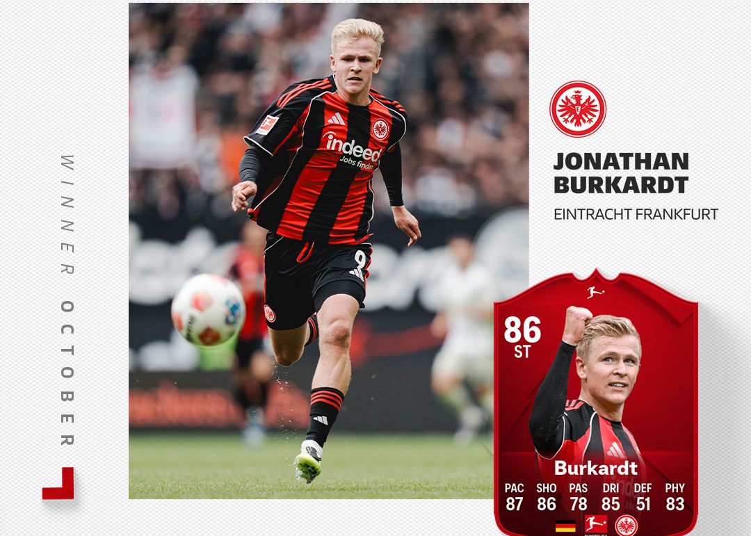 Defeating Dias and Olise, official: Burkett was elected the Bundesliga Player of the Month for October