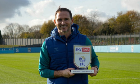 5 wins in 6 games and 18 goals scored! Official: Lampard named Championship manager of the month for October