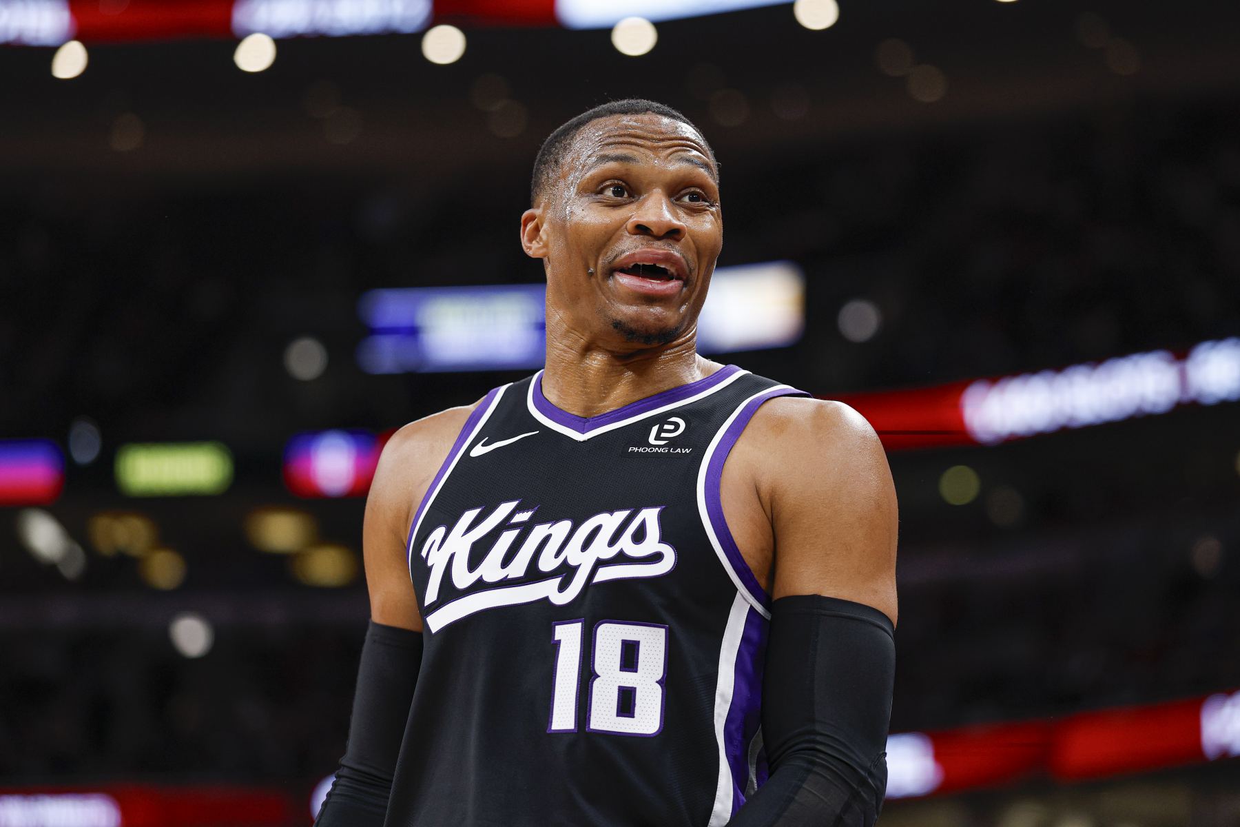 Westbrook started the game and scored a triple-double, but suffered a tragic milestone of 10,000 assists in his career.